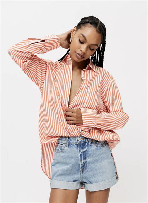 oversized button up women.